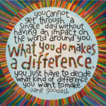 Jane Goodall quote on making a difference