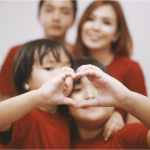 family with young children