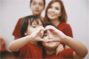 family with young children